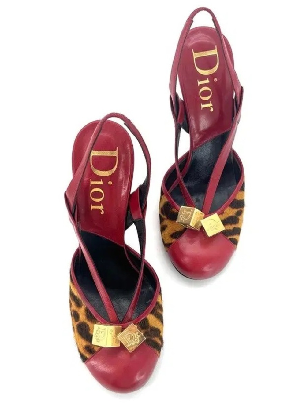 Rare Christian Dior by Galliano Leather Ponyhair Slingback Heels - Picture 10 of 14